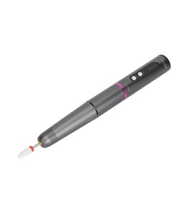 Electrical Nail File Kit Portable Grinding 18000 RPM 3 Speed Adjustment Grey USB Interface Light Electric Nail File for Exfoliation