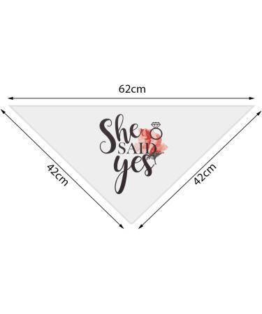 Emsea Dog Haller 'She Said Yes' - Triangle Accessory for Medium & Large Dogs | Perfect for Photos Parties & Weddings - Buy Online on GoSupps.com