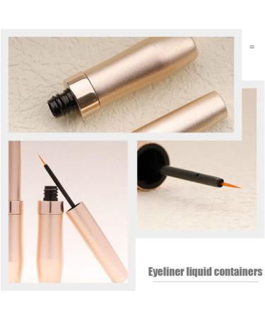 FOMIYES Oil Bottle Dispenser 2pcs Eyeliner Tubes Vials Bottles Aluminum Empty Refillable Tubes Mascara Tubes 5ml Bottles with Brush Applicator Golden Makeup Mascara - Buy Online on GoSupps.com