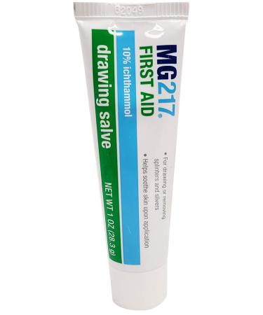 MG217 10% Ichthammol Drawing Salve  Remove splinters  slivers  stingers  Thorns and Treat Minor Skin irritations - Made in The USA - 1 oz Tube
