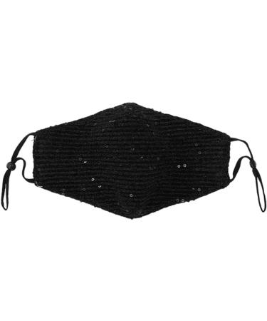 YIMIDEAR Women's Mundsprung Sparkle Dust Mask - Reusable & Washable with 2 Active Coal Filters for Running & Cycling - Black - Buy Online on GoSupps.com