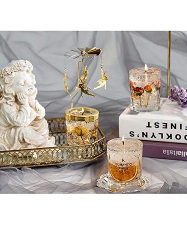 Jelly Wax Candle | Scented Calming Flower Candle 12oz | Relaxing Home D cor & Easter Gift - Orange - Buy Online on GoSupps.com