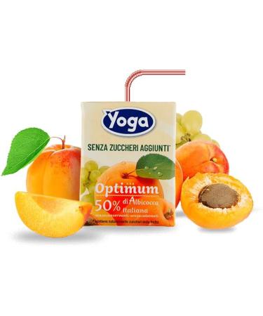 Italian Gourmet E.R. 8 x Yoga Fruit Juices Optimum Apricot fruity apricot no added sugar refreshing drink without alcohol 3 x 200 ml + Italian Gourmet Tomato Pulp 400 g box - Buy Online on GoSupps.com