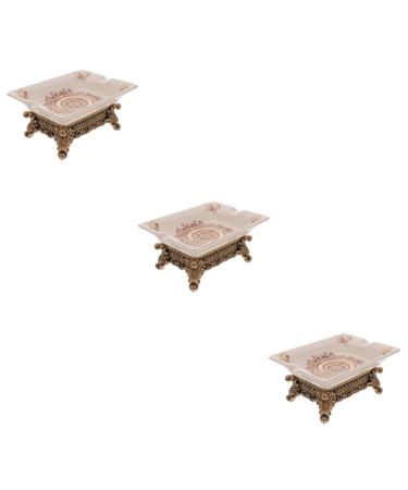 Ciieeo 3pcs Vintage Ceramic Soap Dish Retro Decor Comestic Holder Ceramic Bar Soap Dish Toilet Soap Holder Soap Keeper Soap Holder Dish Vanities Soap Plate Storage Rack Ceramics Portable