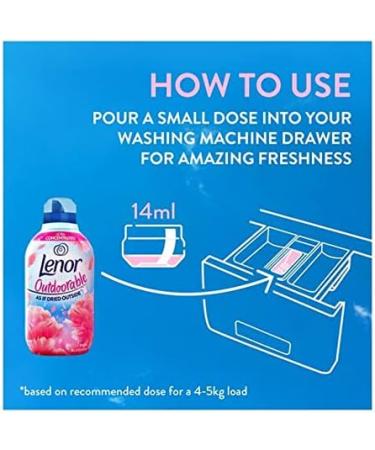 Lenor Outdoorable Ultra Concentrated Fabric Conditioner 33 Washes 462ml Pink Blossom Pack of Six - Buy Online on GoSupps.com