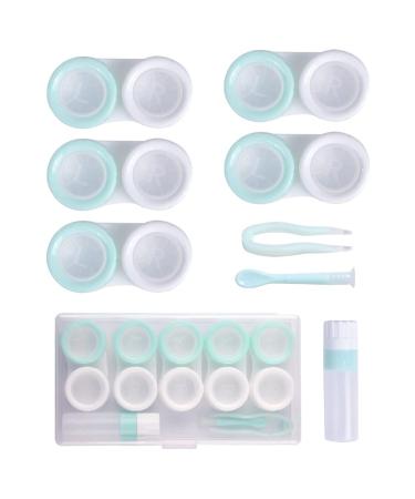 Sioppkik 5 pair trip contact lenses contact lenses storage contact lenses container monthly lenses contact lens etui portable contact lens box for travel and daily use