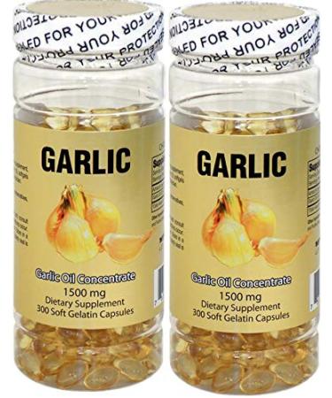 2X NuHealth Garlic Oil Concentrate, 1500mg 600 Softgels , New Item Good Product !! by Nu-Health