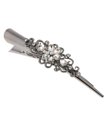 Hellery Ladies Rhinestone Hair Clip - Crocodile Sectioning Clips for Hairdressers - Stylish White Hair Accessories - Buy Online on GoSupps.com