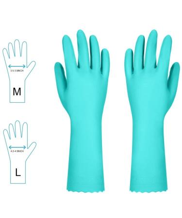 Buy Eygood Rinse Gloves - Latex-Free Waterproof Reusable Cleaning Gloves with Cotton Lining (2 Pairs) for Kitchen & Household Use - Buy Online on GoSupps.com