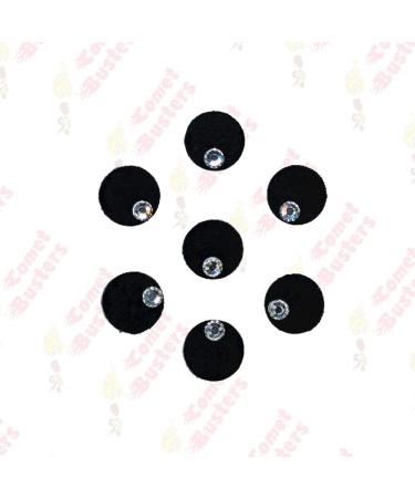 Sankalp Creation Small Round Black Velvet Bindi with Silver Stone - Unique Indian Origin Accessory for International Delivery - Buy Online on GoSupps.com