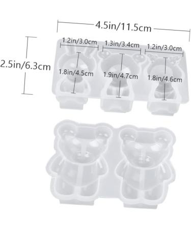 2pcs Coaster DIY Doll Shape Pendants Silicone Baking Mold Ornaments Adorable Ornament Dessert 11.5X6.3X2.4CM White - Buy Online on GoSupps.com