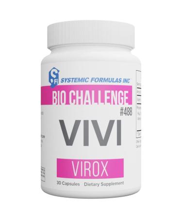 Systemic Formulas Bio Challenge #488 VIVI Virox - 30 Capsules. Powerful Immune Support Blend with PAU D Arco Leptotaenia Oil (Lomatium dissectum) Bitter Almond Oil Jojoba Oil and Vitamin E.