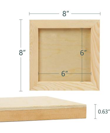 LotFancy Cradled Wood Panels 8x8 - 6 Pack for DIY Painting Craft | Square Wooden Canvas Boards - 9 Primed Canvases, 1 Tape Roll - Buy Online on GoSupps.com