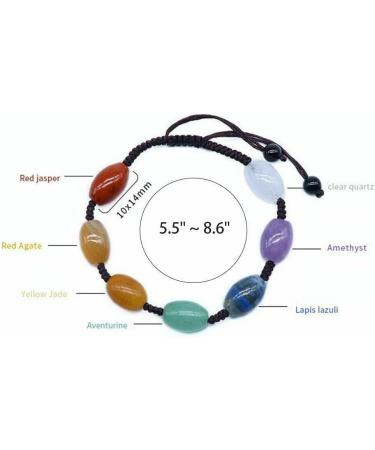 Crystal Decoration 7 Stone Bracelet Reiki Crystal Natural Gemstone Braided Rope JZIGTDEM - Buy Online on GoSupps.com