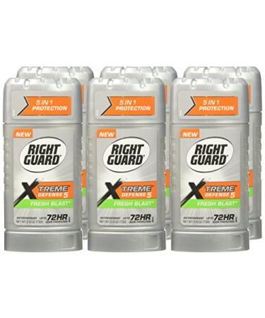 Right Guard Xtreme Defense Fresh Blast Antiperspirant Deodorant - 2.6 oz Stick, 6 Count Pack - Buy Online on GoSupps.com