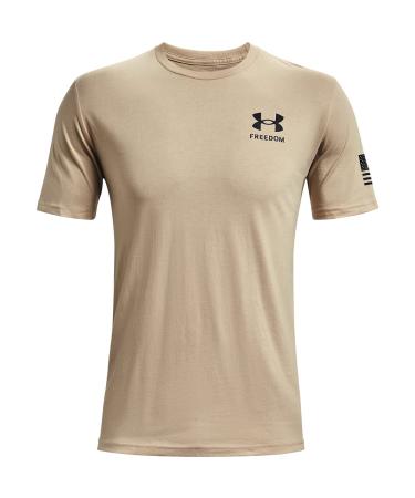 Under Armour Men's New Freedom Flag T-Shirt Desert Sand (290)/Black Large