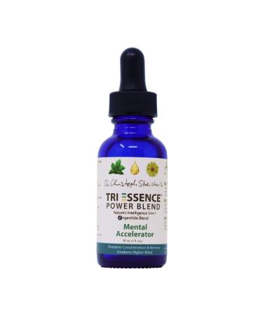 Mental Accelerator Tri-Essence Power Blend - Blended with Natural Herbal Extracts Flower Essences and Essential Oils - Size: 30mL (1 fl. oz.)