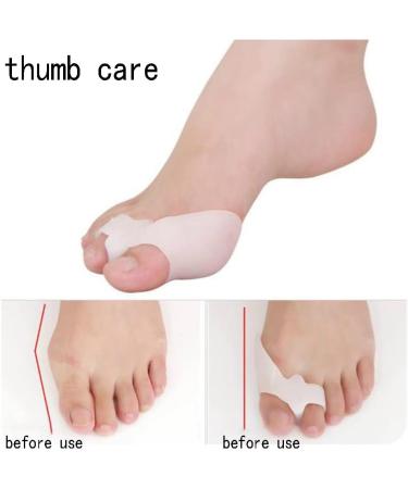 DEAVER Gel Toe Separator Bunion Corrector for Men & Women - Silicone Foot Spacer for Bunion Adjustment - 4 Pairs - Buy Online on GoSupps.com