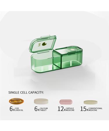 AM/PM Pill Organizer 7-Day Weekly Pill Box with 14 Compartments | Travel Medicine Organizer (Green) for Twice a Day Use - Buy Online on GoSupps.com