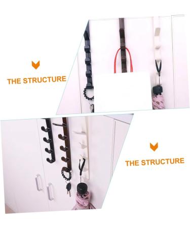 Holibanna 3pcs Hat Hooks Coat Hangers Multi-function Hat Hook Back Door Hook Coat Hook No Nails Door Hanging - Buy Online on GoSupps.com