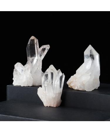Home Decoration Natural Beautiful White Crystal Cluster Clear Quartz Raw Ore Crystals Point Specimen Home Decor Crafts Ornaments Stones Crystal (Size : 60-70g) - Buy Online on GoSupps.com