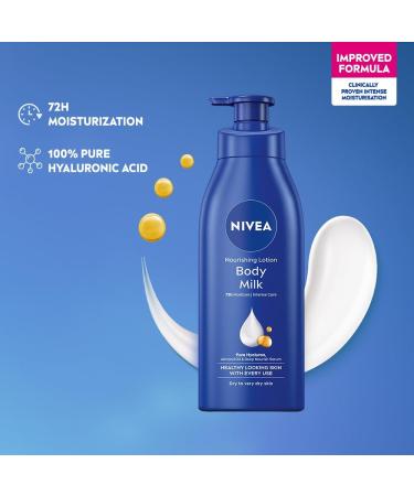 PGM DISTRIBUTORS Nourishing Body Milk with Hyaluronic Acid and Almond Oil 600ml 72Hr Hydration for Very Dry Skin Pack of 4 - Buy Online on GoSupps.com