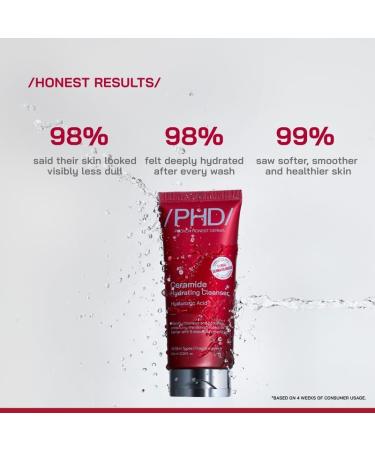 /PHD/Ceramide Hydrating Cleanser with Hyaluronic Acid | Non-Drying Gel Face Wash for All Skin Types | Gently Cleanses Hydrates & Protects Skin Barrier | Fragrance-Free | 200ml - Buy Online on GoSupps.com
