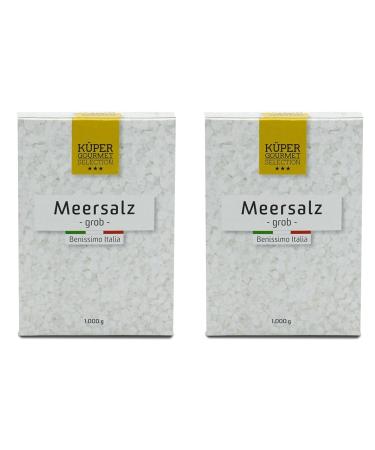 K per Selection Sea salt - 1000g coarse salt for seasoning and refining - without additives or chemical aftertreatment (pack with 2) 1 kg (2 -pack) rough