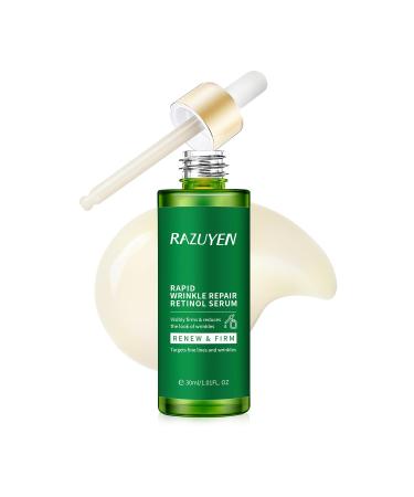 RAZUYEN Retinol Serum for Face Anti Wrinkle Serum With Retinol Vitamin E and Peptides For Smoothing and Soothing Skin Anti Aging Serum 1 Ounce