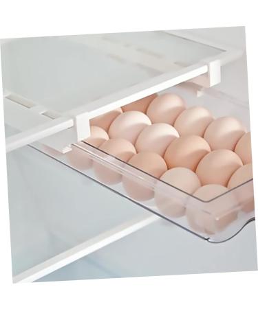 Uonlytech Egg Storage Box Bandejas Para Comida Fridge Crisper Refrigerator Hanging Egg Holder re-usable White 30.5X20X8.5cm - Buy Online on GoSupps.com
