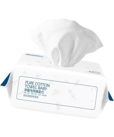 Milisten 80pcs Soft Dry Wipe Disposable Face Towel for Sensitive Skin - White - Buy Online on GoSupps.com
