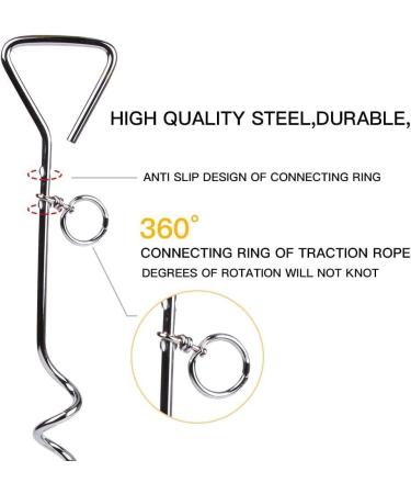 CTOPOGO Integespirale Dog Leash - Durable Hofleine with Stainless Steel Hooks for Small & Medium Dogs - Perfect for Outdoor Courtyard & Camping (10m Blue) - Buy Online on GoSupps.com