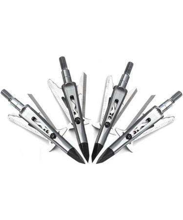 JIANZD 3 Blades Hunting Broadhead 100 Grain Arrow Heads - 6Pcs Silvery Kill-B Compatible with Traditional & Compound Bows - Buy Online on GoSupps.com