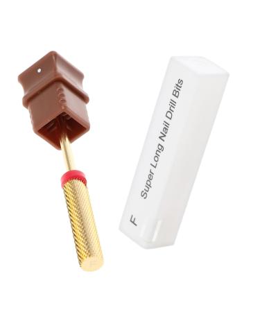 FOYTOKI Drill Bits for Nails Acrylic Drill Bits Nail Bits for Nail Drill Nail Drill Bit Safety Bits for Nail Drill Manicure Supplies Manicure Nail Bits Tungsten Steel Metal Nail Super Long