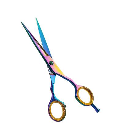 Hairdressing Scissors - Multicolor Hair Scissors Stainless Steel Barber Scissors and Razor Blade Hairdressers Scissors UK for Salons Barbers Women