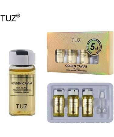 Premium antiaging serum for stubborn wrinkles with lifting and caviar extract 5in1 3 ampoules x 10 milliliters TUZ - Buy Online on GoSupps.com