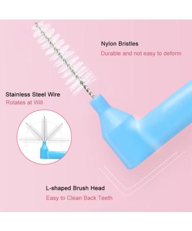 10 PCS Anti-Bacterial Interdental Brushes for Teeth & Gums | 0.6mm Angled Brush with Non-Slip Handle - Buy Online on GoSupps.com