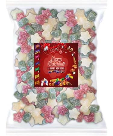 Christmas Vegan Fizzy Mixed Sweets - Vegan Christmas Mix Christmas Stars Christmas Wreaths Mixed Sweets With Gift Box (250g) - Buy Online on GoSupps.com