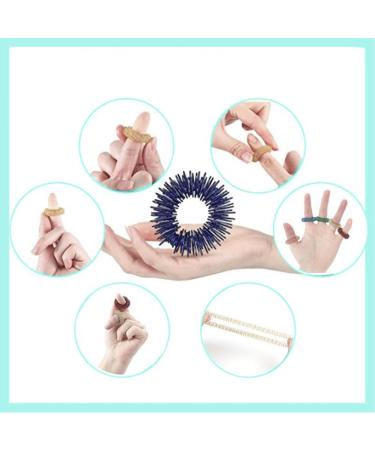 40-Piece Acupressure Ring Set - Spiky Sensory Finger Massage Rings in 8 Colors | Noiseless Relaxation for Adults - Buy Online on GoSupps.com