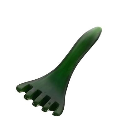 Minkissy 1stk massage device with five claws massage comb from horn body scratching scrambles skin care comb Tools for muscle scratch scratching the acupuncture pen Mother antistatic resin wax 17x5.5cm green