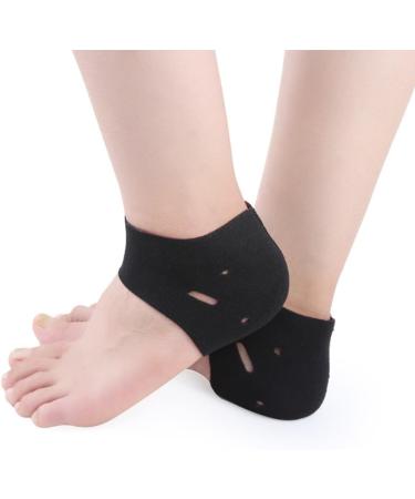 FRCOLOR 2 Pairs Warm Socks Silicone Socks moisturizing Socks Silicone Heel Protector Heel Socks Anti-Cracking Socks Heat Socks Foot Protector High Heel Open Toe Socks Gel Heel Cover 11*10cm - Buy Online on GoSupps.com