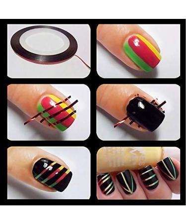 JIAHAO 2Pcs Gold/Silver Rolls Striping Tape Line Nail Art Decoration Sticker - Nail Art Tips for Perfect Manicure - Buy Online on GoSupps.com