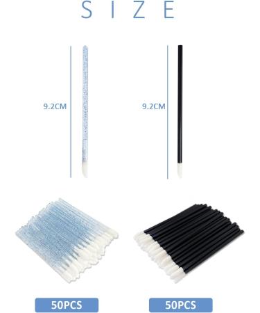 100 x Disposable Lip Brushes (Blue and Black) Disposable Lip Applicator Lip Gloss Stick Makeup Beauty Tool Set - Buy Online on GoSupps.com
