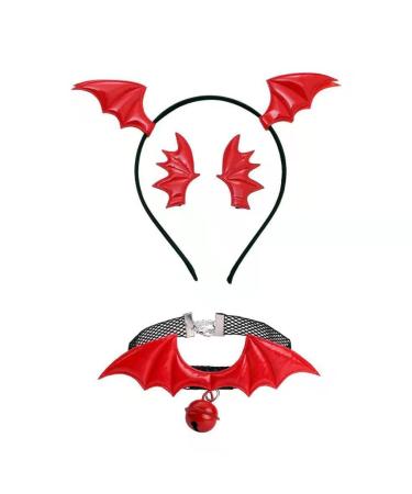 xbiez Girls Hair Clips Gothic Halloween Cosplay Devil Wing Hairpin Headband Punk Hair Jewelry Unique Black Headwear 4