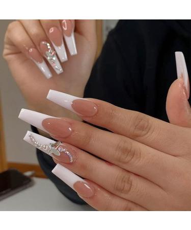 WOOXDYUK 24 pieces wrong nails matte fake nails press on tip full cover nails art acrylic - manicure gags for women and girls party and home diy 036 - Buy Online on GoSupps.com