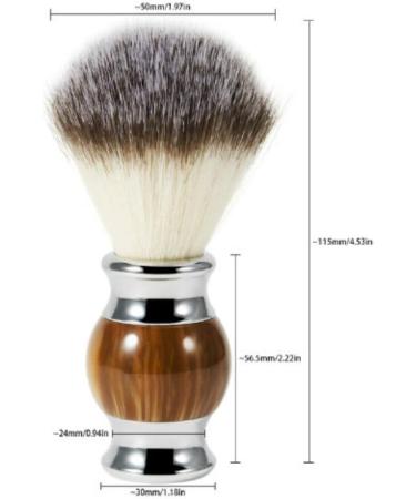 Shaving Brush 3 Pack for Men | Resin Handle Barber Shop Set - Brown - Buy Online on GoSupps.com