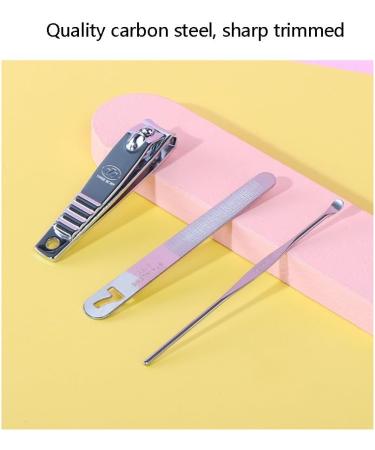 Nail Scissors Nail Kit Manicure Kit for Women Travel Nail Care Kit Professional Kit for Man with Nail Clipper Ear Pick Toenail Clippers (Color : Pink) - Buy Online on GoSupps.com