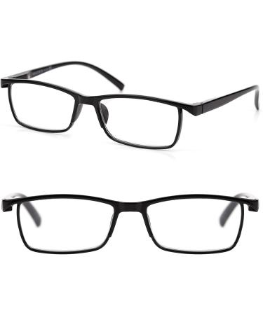 Buy LUFF 4Pcs Anti-Blue Ray Reading Glasses | Portable Ultralight 2.0X Full Frame Black | International Shipping Available - Buy Online on GoSupps.com