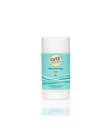 CoTZ Mineral Sunscreen Stick SPF 45 | Zinc Oxide | Water Resistant | Broad Spectrum Sunscreen | Invisible to Sheer Finish | Easy On-the-Go Application | 1 oz / 30 g