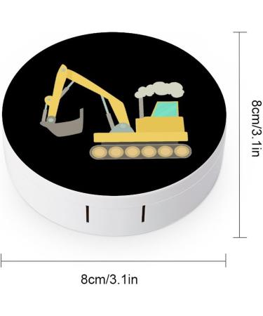 Cartoon Excavator Contact Lens Case - Portable & Travel-Friendly with Mirror | Ideal for International Shipping - Buy Online on GoSupps.com